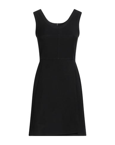 Jil Sander Woman Mini Dress Black Size 2 Viscose, Linen