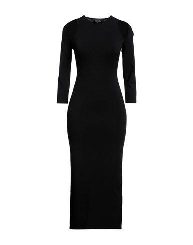 Shop Dsquared2 Woman Midi Dress Black Size M Viscose, Polyester