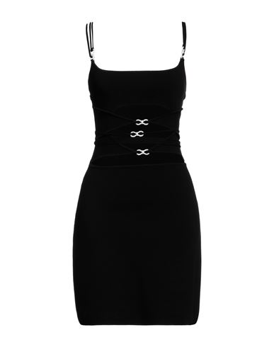 Mach & Mach Cut-out Detail Midi Dress In Black
