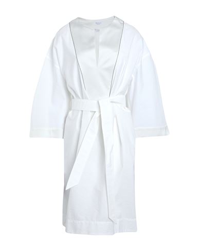 Shop Brunello Cucinelli Woman Midi Dress White Size M Cotton, Polyamide