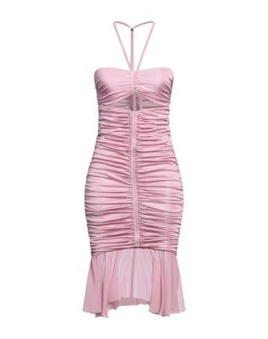 Shop Blumarine Woman Midi Dress Pink Size 4 Viscose, Silk