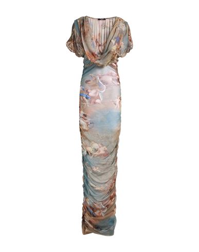 Shop Balmain Woman Maxi Dress Beige Size 1 Polyamide