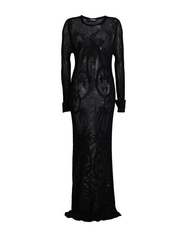 Barrow Woman Maxi Dress Black Size L Viscose, Polyester
