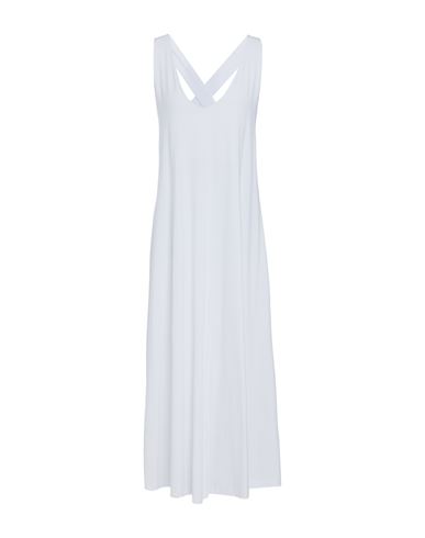 Shop More By Siste's Woman Midi Dress White Size L Viscose, Elastane