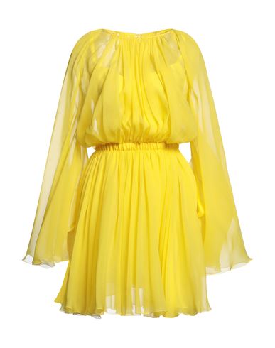 Dolce & Gabbana Woman Mini Dress Yellow Size 6 Silk