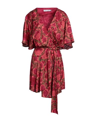 Shop Simona Corsellini Woman Mini Dress Coral Size 6 Viscose In Red