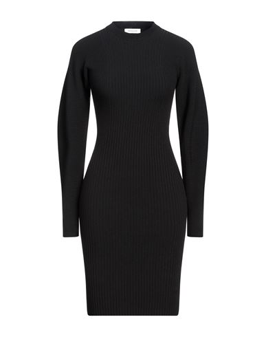 Mugler Woman Mini Dress Black Size L Wool, Polyester