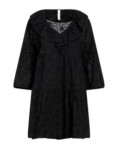 Tensione In Woman Mini Dress Black Size M Cotton