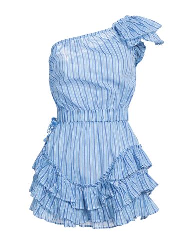 Poupette St Barth Woman Mini Dress Sky Blue Size M Cotton