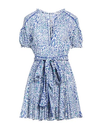 Shop Poupette St Barth Woman Mini Dress Blue Size M Viscose