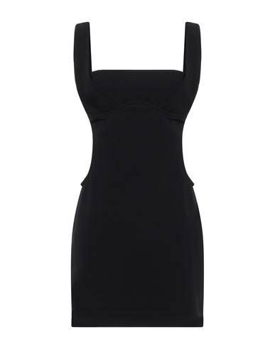 Shop Marine Serre Woman Mini Dress Black Size 4 Polyester, Polyurethane