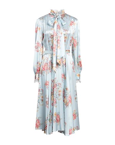 Shop Rodarte Woman Midi Dress Sky Blue Size 8 Silk, Cotton, Polyamide