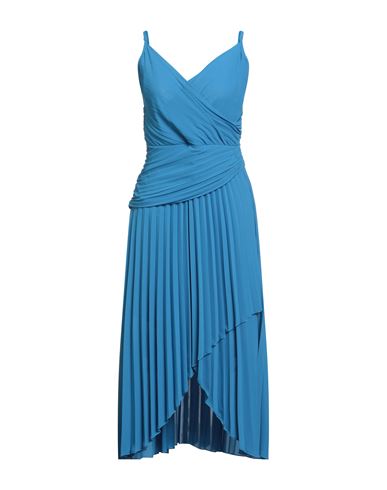 Kaos Woman Midi Dress Azure Size 6 Polyester In Blue