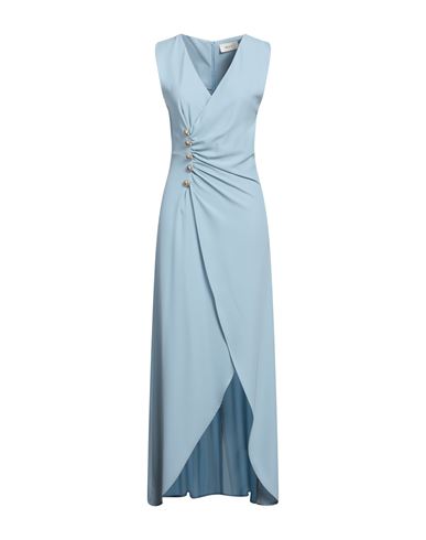 Vicolo Woman Maxi Dress Sky Blue Size M Polyester, Elastane