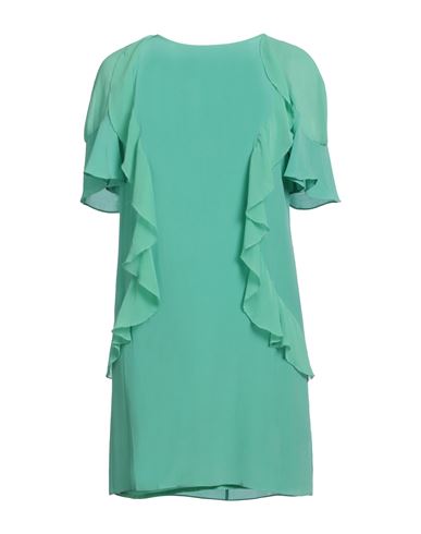 Pinko Woman Mini Dress Green Size 6 Silk, Polyester