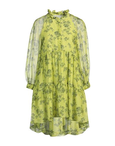 Shop Philosophy Di Lorenzo Serafini Woman Mini Dress Lime Green Size 6 Silk