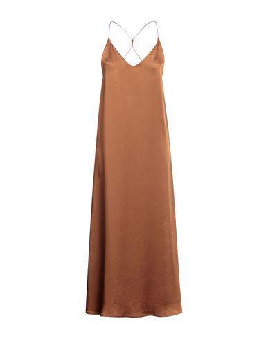 The Nina Studio Woman Midi Dress Brown Size L Polyester