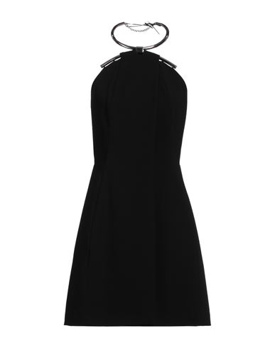 Shop Mugler Woman Mini Dress Black Size 6 Polyester, Acetate, Brass