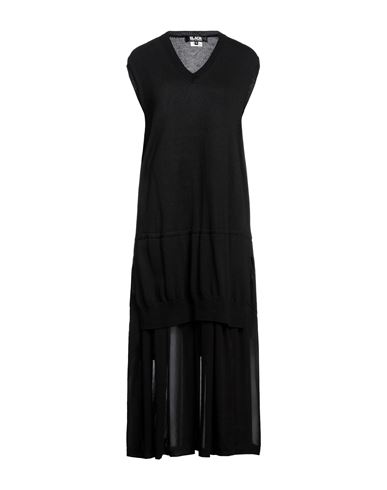 Comme Des Garçons Woman Maxi Dress Black Size L Acrylic, Polyester