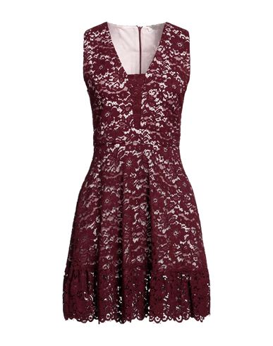Rebel Queen Woman Mini Dress Burgundy Size 10 Viscose, Cotton, Polyamide In Red