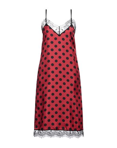 Ami Alexandre Mattiussi Woman Midi Dress Red Size 4 Silk, Viscose, Polyamide