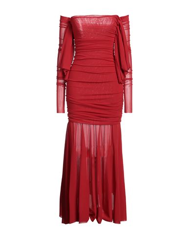 PHILOSOPHY DI LORENZO SERAFINI PHILOSOPHY DI LORENZO SERAFINI WOMAN MIDI DRESS RED SIZE 6 POLYAMIDE 