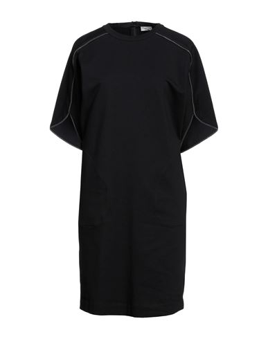 Brunello Cucinelli Woman Mini Dress Black Size S Cotton, Elastane, Brass