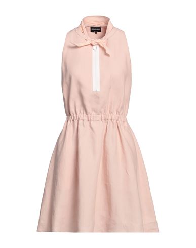 Giorgio Armani Woman Mini Dress Blush Size 6 Linen, Cotton In Pink