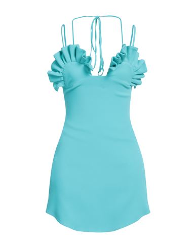 Giuseppe Di Morabito Woman Mini Dress Turquoise Size 4 Viscose, Elastane In Blue