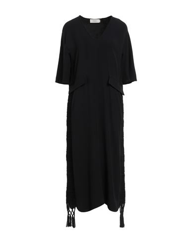 Agnona Woman Midi Dress Black Size 2 Viscose, Acetate