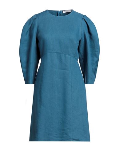 Shop Chloé Woman Mini Dress Pastel Blue Size 4 Linen, Cotton