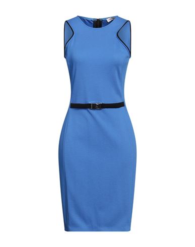 Shop Mugler Woman Mini Dress Light Blue Size 8 Viscose, Elastane, Polyester