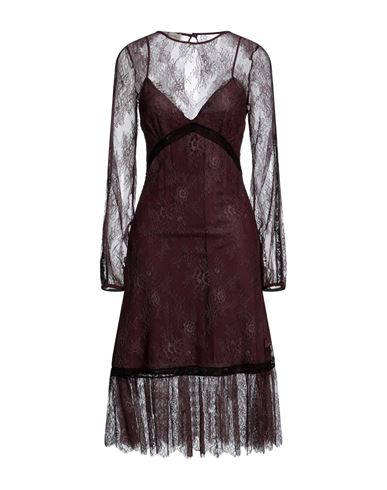 Anna Molinari Woman Midi Dress Deep Purple Size 4 Polyamide, Cotton In Burgundy