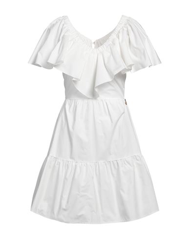 Relish Woman Mini Dress White Size L Cotton