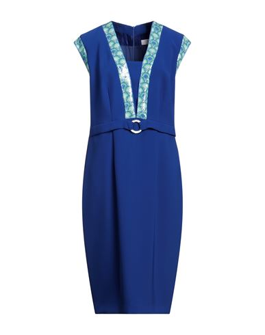 Clips More Woman Midi Dress Blue Size 14 Polyester, Elastane, Polyamide