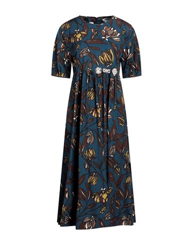S Max Mara ' Woman Midi Dress Midnight Blue Size 6 Cotton