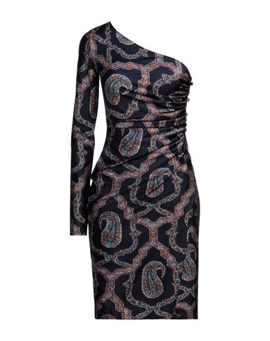Shop Etro Woman Mini Dress Midnight Blue Size 8 Polyamide, Elastane
