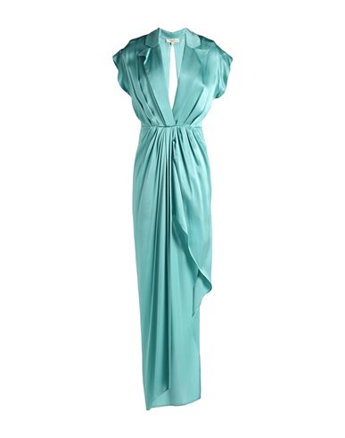 Shop W Les Femmes By Babylon Woman Maxi Dress Turquoise Size 10 Viscose In Blue