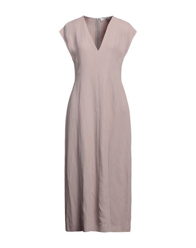 Fabiana Filippi Woman Maxi Dress Pink Size 12 Viscose, Linen In Pink