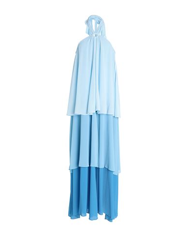 Shop Ganni Woman Maxi Dress Light Blue Size 4 Recycled Polyester