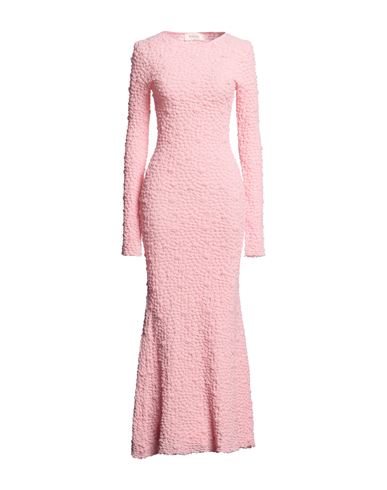 Sportmax Woman Maxi Dress Pink Size M Cotton, Polyamide, Elastane