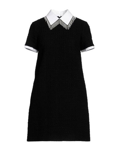 Shop N°21 Woman Mini Dress Black Size 8 Acrylic, Wool, Polyester, Cotton, Brass