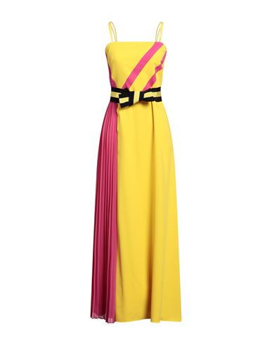Hanita Woman Maxi Dress Yellow Size L Polyester