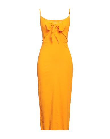 Patou Woman Midi Dress Orange Size 8 Cotton