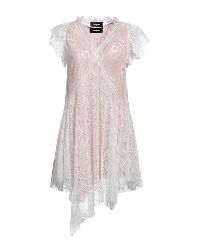 Dsquared2 Woman Mini Dress White Size 2 Polyester, Polyamide, Cotton