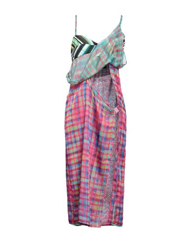 Dsquared2 Woman Midi Dress Fuchsia Size 6 Polyester, Viscose In Pink