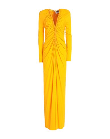 Maison Rabih Kayrouz Woman Maxi Dress Yellow Size 10 Viscose, Elastane