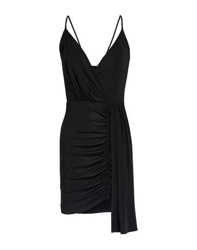 Shop Gaelle Paris Gaëlle Paris Noir Woman Mini Dress Black Size 8 Polyester, Elastane