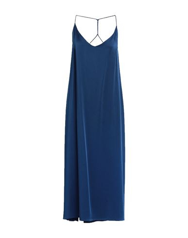 Shop The Nina Studio Woman Maxi Dress Blue Size M Silk