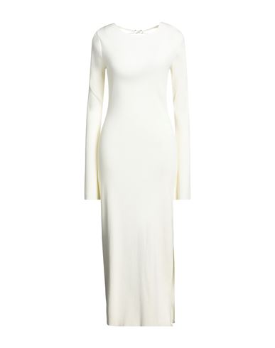 Mach & Mach Woman Maxi Dress Ivory Size M Viscose, Polyester In White
